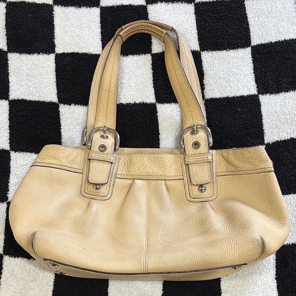 Coach Tan Leather Tote Bag